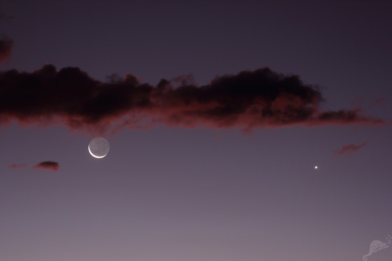 Mond und Venus